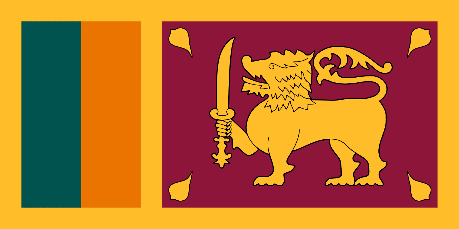 Resultado de imagem para Sri Lanka bandeira